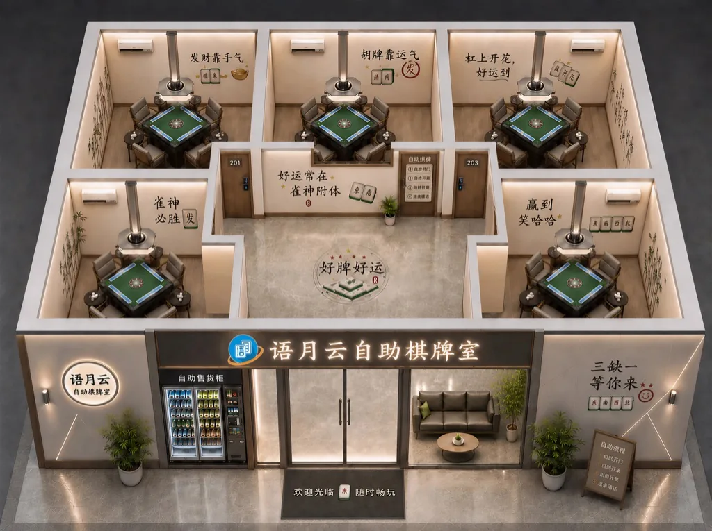自助棋牌室无人门店智能物联场景
