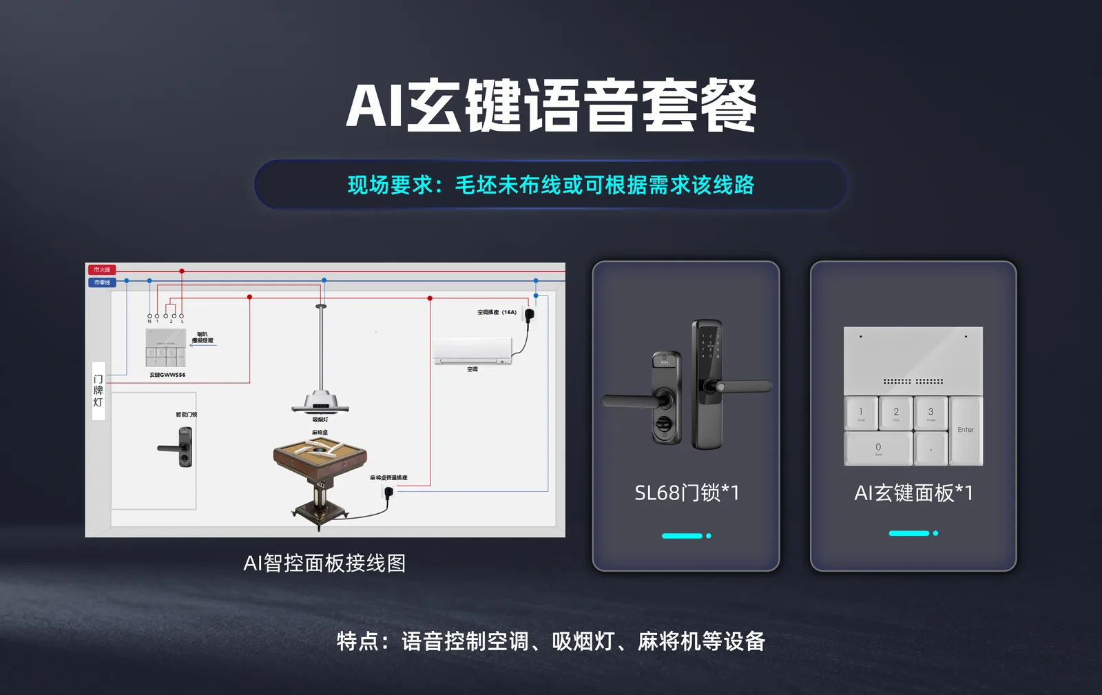 AI 玄键语音套餐接线示意图